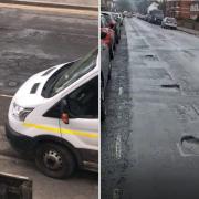 Potholes had been blighting Eign Street in Hereford