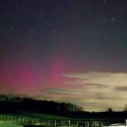 The aurora borealis pictured at Wormbridge
