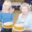 Ann Clarke, winner of the orange victoria sponge category at the Ross-on-Wye Horticultural Society Show, with her granddaughter Emma Ford, who came second. Ann Clarke, winner of the orange victoria sponge category at the Ross-on-Wye Horticultural Society Show, with her granddaughter Emma Ford, who came second.
