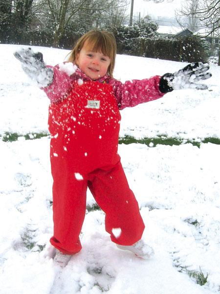 Fun in the snow at Withington Primary School.