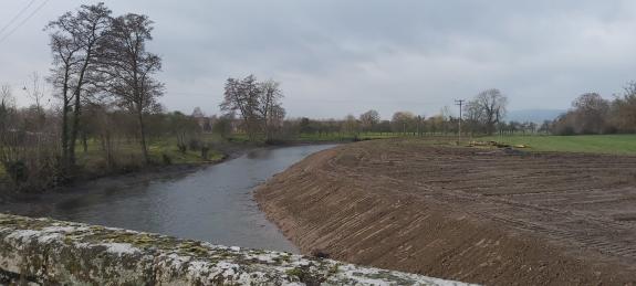 Hereford Times: The scene after the riverbank was bulldozed. Picture: Herefordshire Wildlife Trust Hereford Times: The scene after the riverbank was bulldozed. Picture: Herefordshire Wildlife Trust