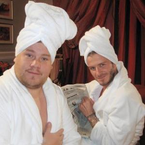 Smithy and David Beckham enjoy some pamper time