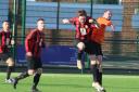 Ewyas Harold ran out 5-1 victors over Hinton. Picture: Barcud-Coch Photography