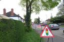 Temporary lights are in operation in Kings Acre Road, Hereford