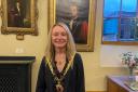 MAYOR: Mel Allcott in the Guildhall after last night's meeting