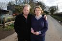Joan & Martin Bridgwood are concerned about speeding cars outside their home between Ludlow & Tenbury at Bleathwood. The latest incident involved a car crashing into their wall & almost hitting their gas tank.