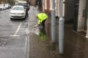 Heavy rain causes localised flooding in Hereford - with more predicted