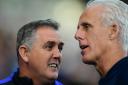 Owen Coyle and Mick McCarthy share a joke before kick-off. Picture: Chris Vaughan/CameraSport