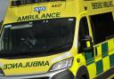 West Midlands Ambulance Service was called to Holme Lacy after a car landed on a man while a tyre was being changed