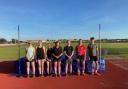 Hereford and County Athletics Club members with coach Deirdre Elmhirst