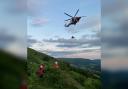 A woman has been airlifted to hospital after being rescued from Llanthony, between Hereford and Abergavenny. Picture: Longtown Mountain Rescue Team