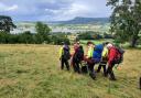 Mountain rescues have carried an injury woman off a remote hillside west of Longtown. Picture: Brecon Mountain Rescue Team