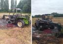 Firefighters attended a farm near Dilwyn today. Pictures: HWFire Kingsland