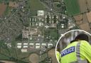 Officers from West Mercia and Ministry of Defence police, as well as a police helicopter, was called to Credenhill to investigate a loud bang. Picture: Google