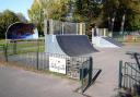 Ledbury's Recreation Ground Skatepark has undergone a refurbishment - before (bottom) and after (top). Picture: Rob Davies