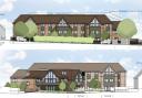 Views from the north (top) and south of the revised design for the nursing home.