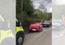A Lancia Beta Spider was involved in a crash in Kentchurch