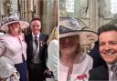 Sally Robertson poses for selfies with Ant and Dec during King Charles III's coronation