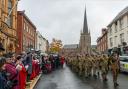 The Remembrance Sunday parade in Hereford
