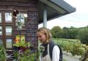 Amber Sullivan demonstrates her skills with her Herefordshire grown flowers.