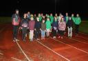 Runners from the Hereford & County Athletics Club at the city track