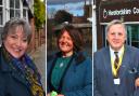 Herefordshire group leaders Coun Liz Harvey, Coun Ellie Chowns and Coun Bob Matthews