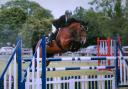 Theresa Anderson, on board Kashmir VS, took top spot in the Dodson & Horrell 1.05m National Amateur Second Round. Photo: 1st Class Images