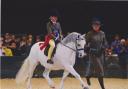 Hannah Wilson, riding Thistledown Van Der Vaart, won the Colne Mountain and Moorland Lead Rein Championship at the Horse of the Year Show. Phoot: ES Photography