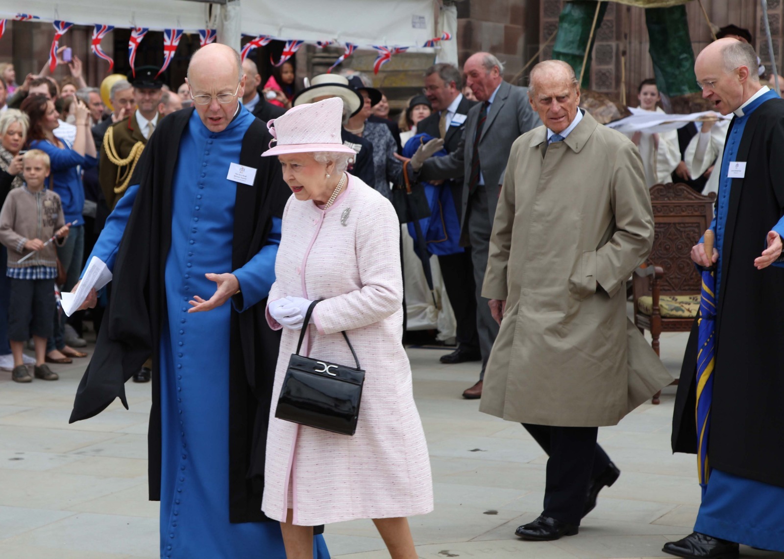 The Duke of Edinburgh with the Queen at a visit to Hereford Cathedral in 2012. Picture: Derek Foxton