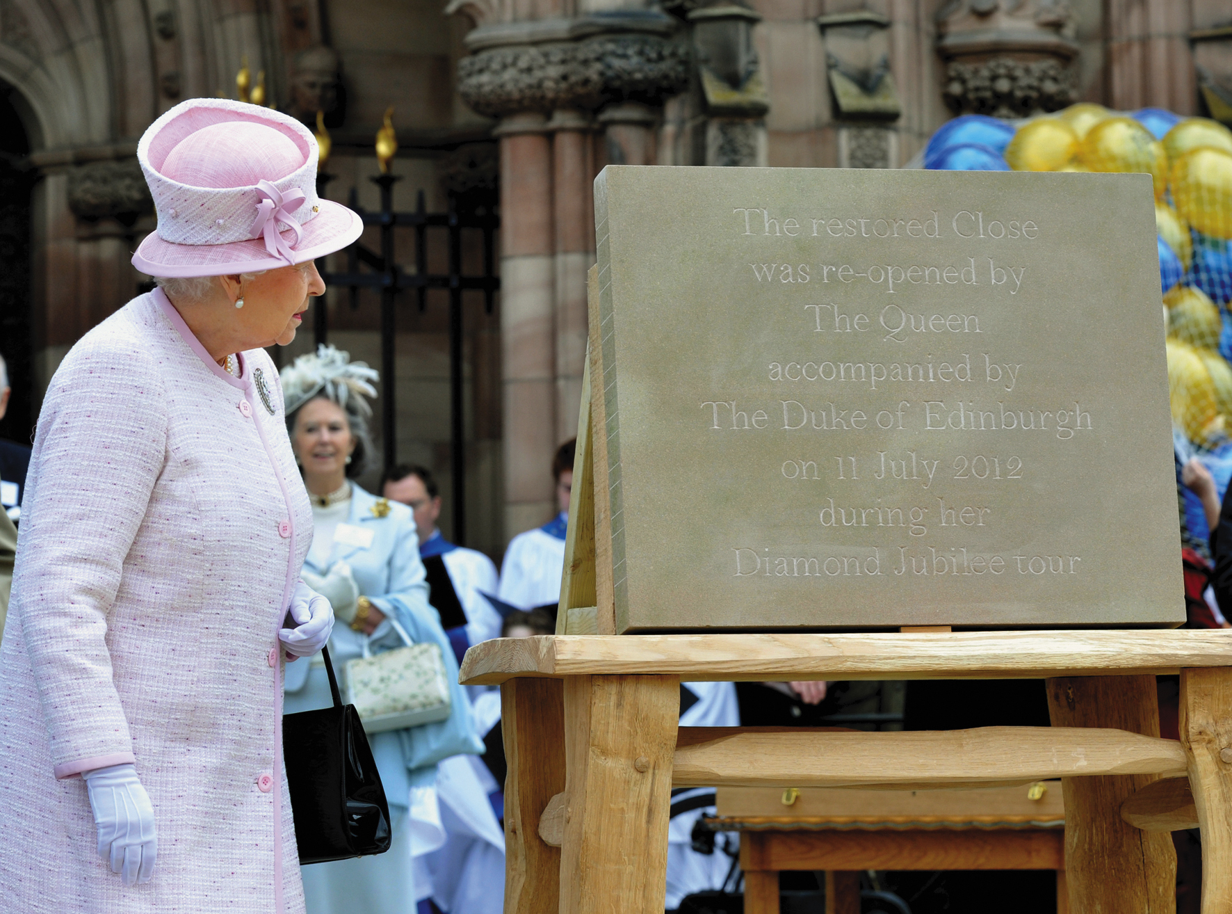 The Queen unveiled a memorial plaque at Hereford Cathedral in 2012. Picture: Chas Breton