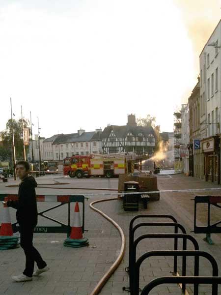 A reader submitted photo of the scene in High town this morning.