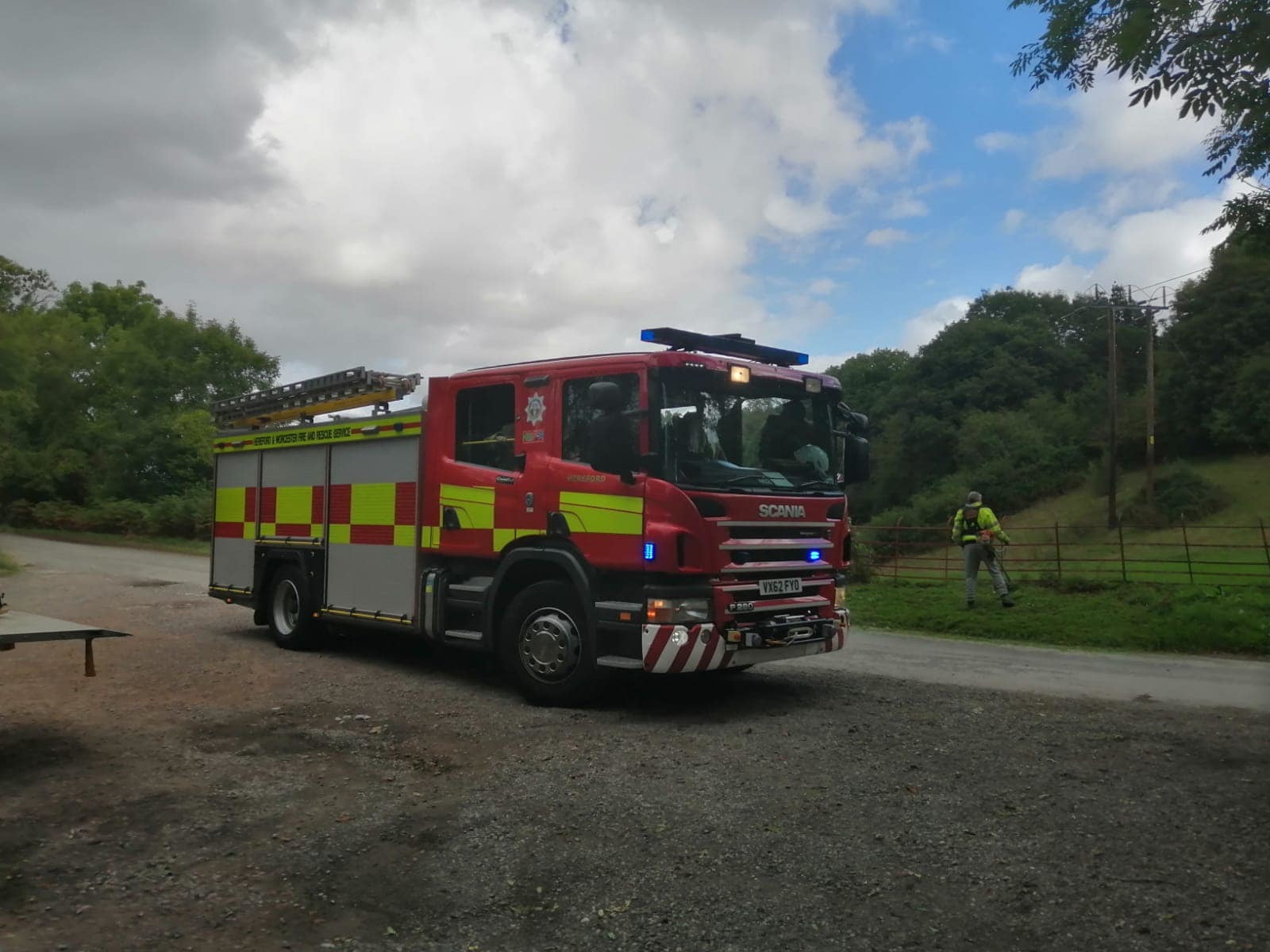 Firefighters had to be called after the tree was set on fire. Picture: Dormington and Mordiford Parish Council
