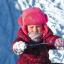 Keira Francis, Aged 4, having fun in the snow.