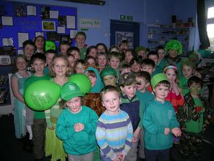 Gladestry pupils go green.