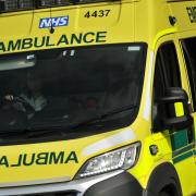 West Midlands Ambulance Service was called to Holme Lacy after a car landed on a man while a tyre was being changed