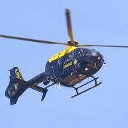 The police helicopter has been called on to help search a Herefordshire village. Stock picture.