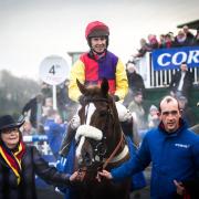 Richard Johnson on Native River after winning the 2016 Coral Welsh Grand National.