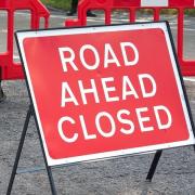 A lane off the A438 Brecon road is closed due to a fallen tree branch