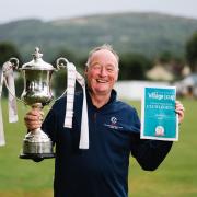 Kim Berry, chairman of Colwall Cricket Club with the 2020 Village Cup trophy. Picture: Kevin Fern