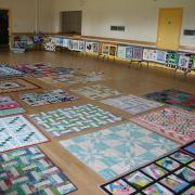 A number of quilts were on display at Woolhope parish hall. Picture: Heather Bentley