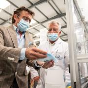 Richard Hammond has been given a tour of a new Herefordshire factory which is making one million face masks a day. Picture: Dan Barker