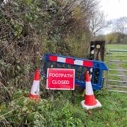 The farm in Shobdon said a public footpath running through the site had been closed as access is restricted to control bird flu