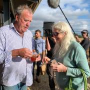 Graham and Dordie Ketley, of Middletown Farm Shop between Ledbury and Gloucester, were delighted to meet Jeremy Clarkson at his Cotswolds farm shop. Picture: Middletown Farm Shop