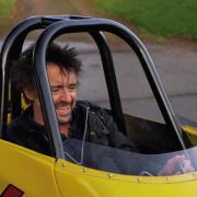 Richard Hammond has got back into Vampire, the dragster which almost killed him 15 years ago. Picture: DRIVETRIBE/YouTube