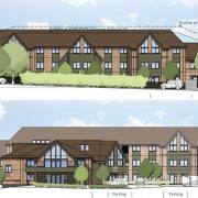 Front and rear views of the proposed care home in Colwall Stone