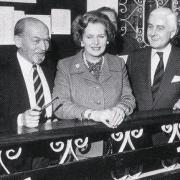 Former Prime Minister Margaret Thatcher pictured during a visit to Leominster’s Rankin Club in 1980