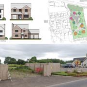 Designs, layout and the location of the proposed ten-house scheme at Fromes Hill.