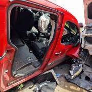 Royal Mail has issued a statement after a crash involving one of its vans near Kington. Picture: Kington fire station