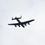 Tom Gibbard was quick enough to take this picture of an Avro Lancaster Bomber flying over Herefordshire