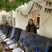 Bartender Brooke Horton at the Beer Festival hosted by the King's Head in Docklow.     Picture courtesy of The King's Head